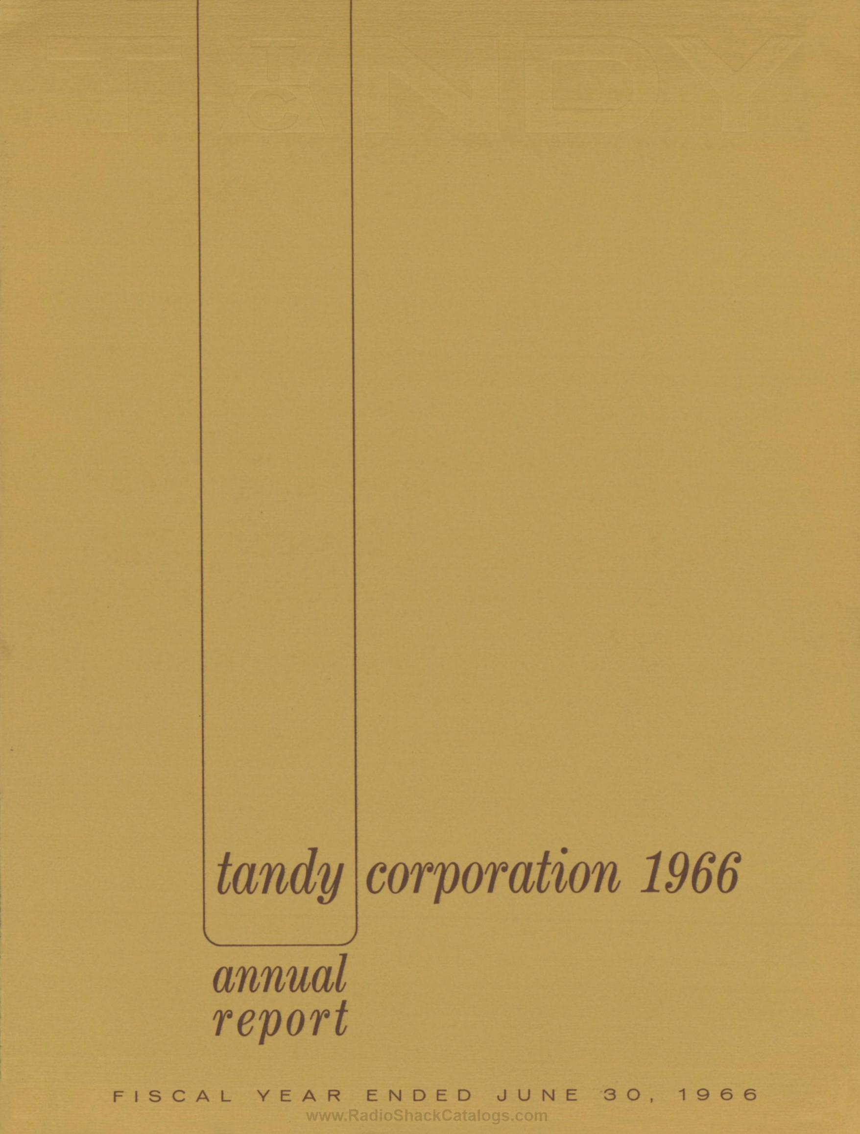 1966 Radio Shack & Tandy Corporation Annual Reports
