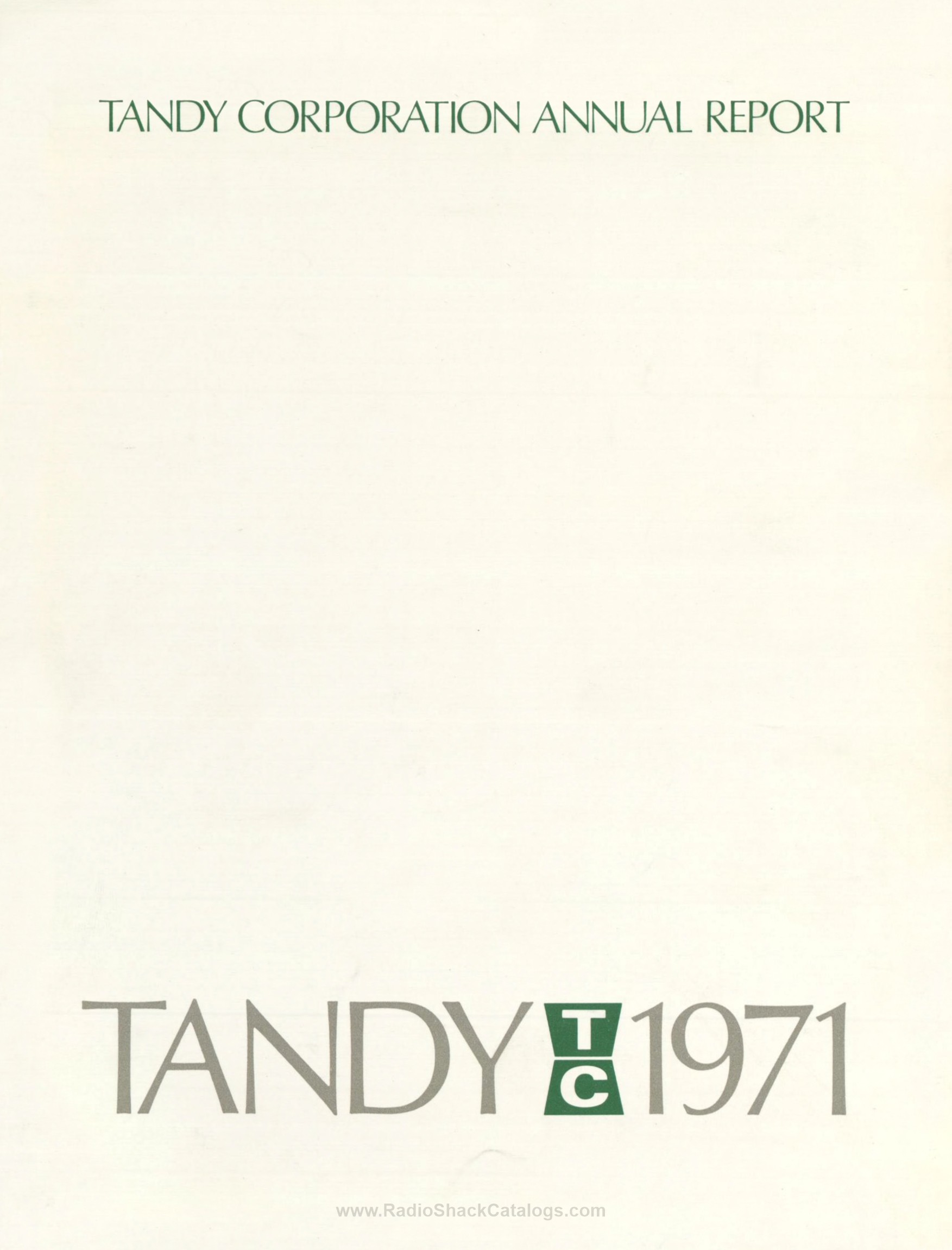 1971 Radio Shack & Tandy Corporation Annual Reports